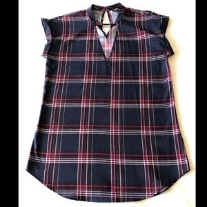 Express plaid patterned blouse